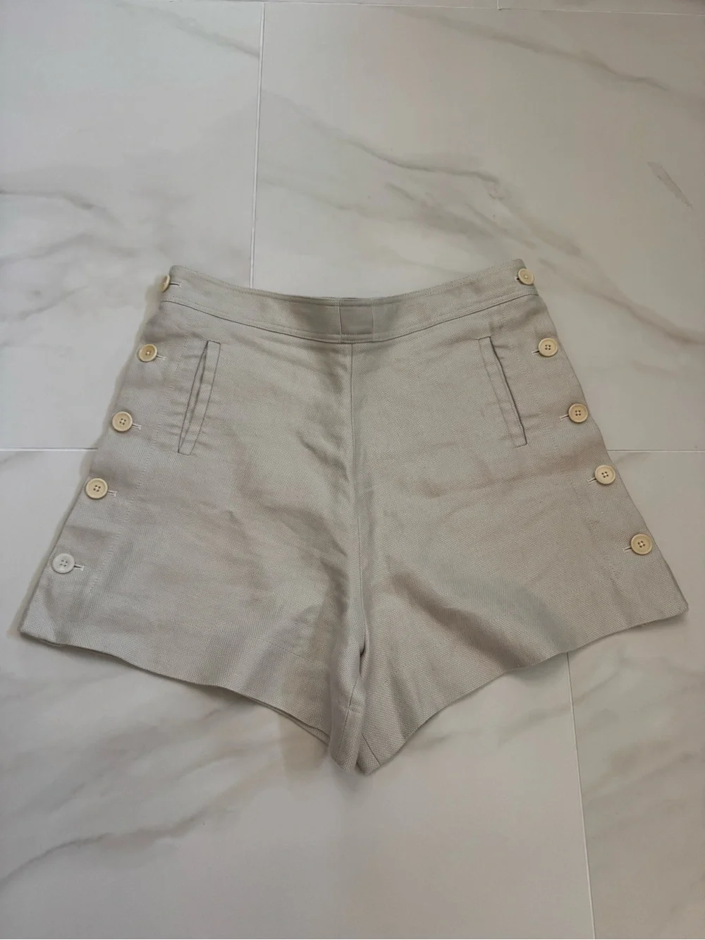 Read note - Loro Piana Midnight Blue High Waist Shorts 42